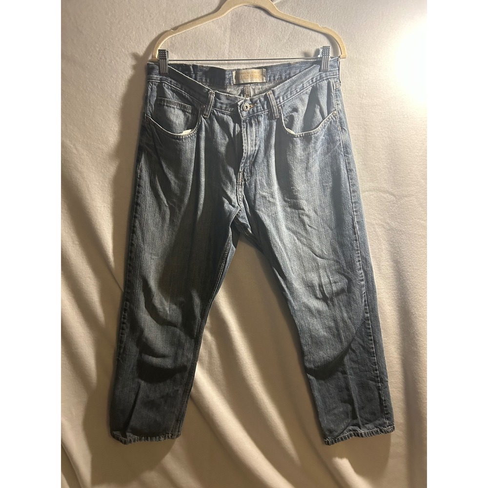 Wrangler Jeans Co Relaxed Straight‎ Mens Denim Blue Jeans 34x30 99VAWHH